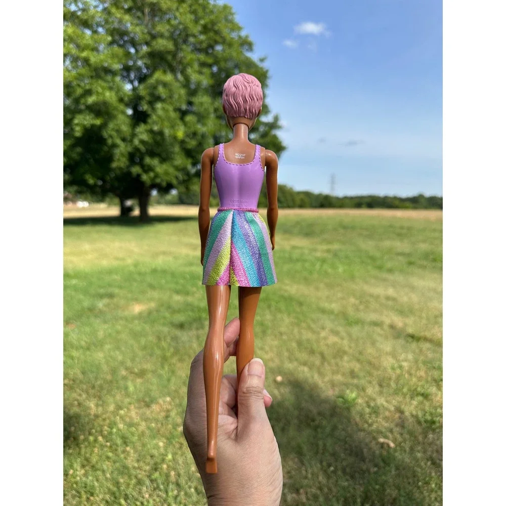 Barbie Doll Lot of 5 Ballerina Rainbow Fashion Gold‎ Swimsuit Multi-Color Hair